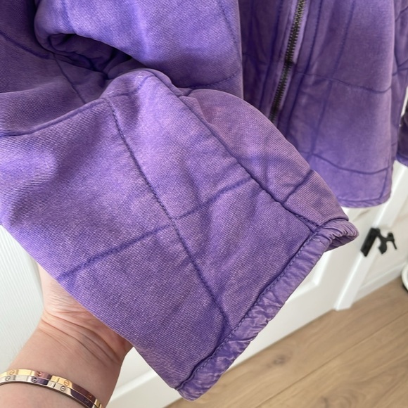 Free People quilted dolman in moonberry - Picture 5 of 9